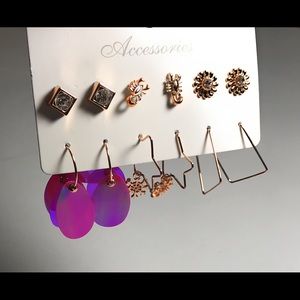 Cute 6 pair earring set